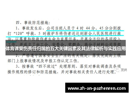 体育课受伤责任归属的五大关键因素及其法律解析与实践应用