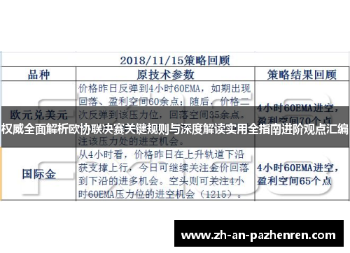 权威全面解析欧协联决赛关键规则与深度解读实用全指南进阶观点汇编